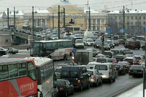 В Петербурге из-за неработающих светофоров образовалась пробка