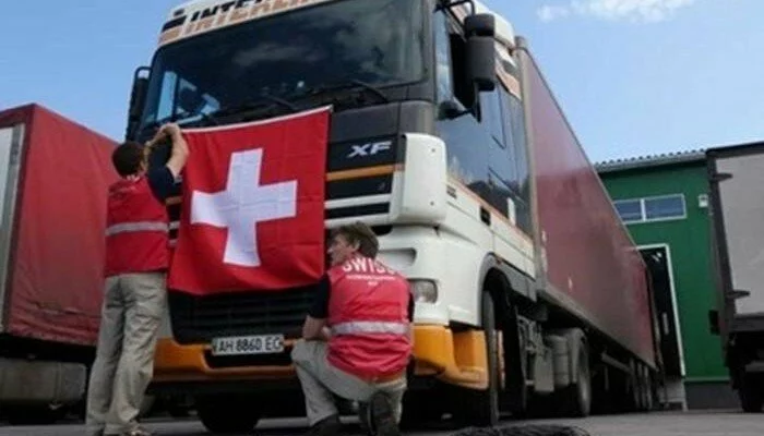 В ОРДО проследовали автомобили с гуманитарной помощью от посольства Швейцарии