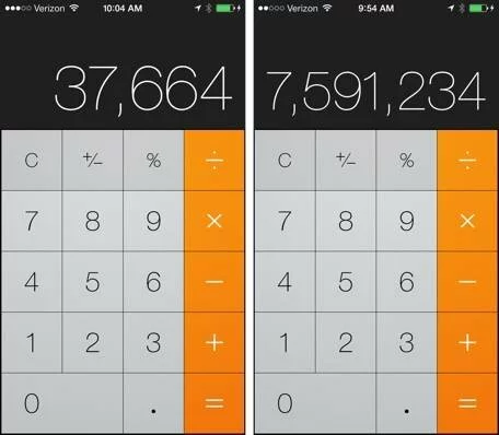 Калькулятор iOS 11 не смог правильно сложить три простых числа