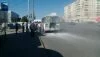 В Заволжском районе загорелся автобус №28. Фото