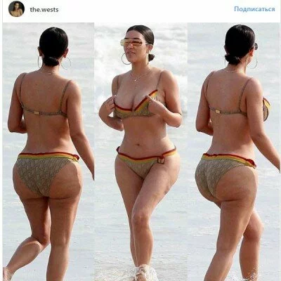 Ким Кардашьян показала фото идеальной фигуры без целлюлита