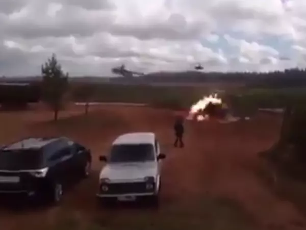 Появилось видео ракетного удара с вертолета Ка-52 на учениях «Запад-2017»