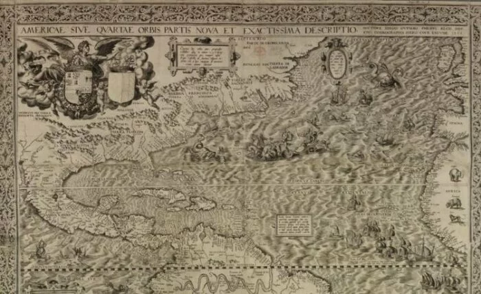 На испанской карте двух Америк 1562 года нашли НЛО